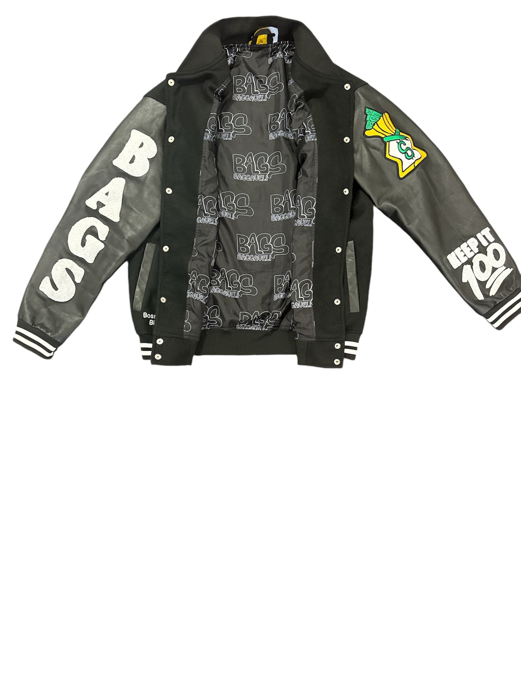 Black and Gold Varsity Jacket