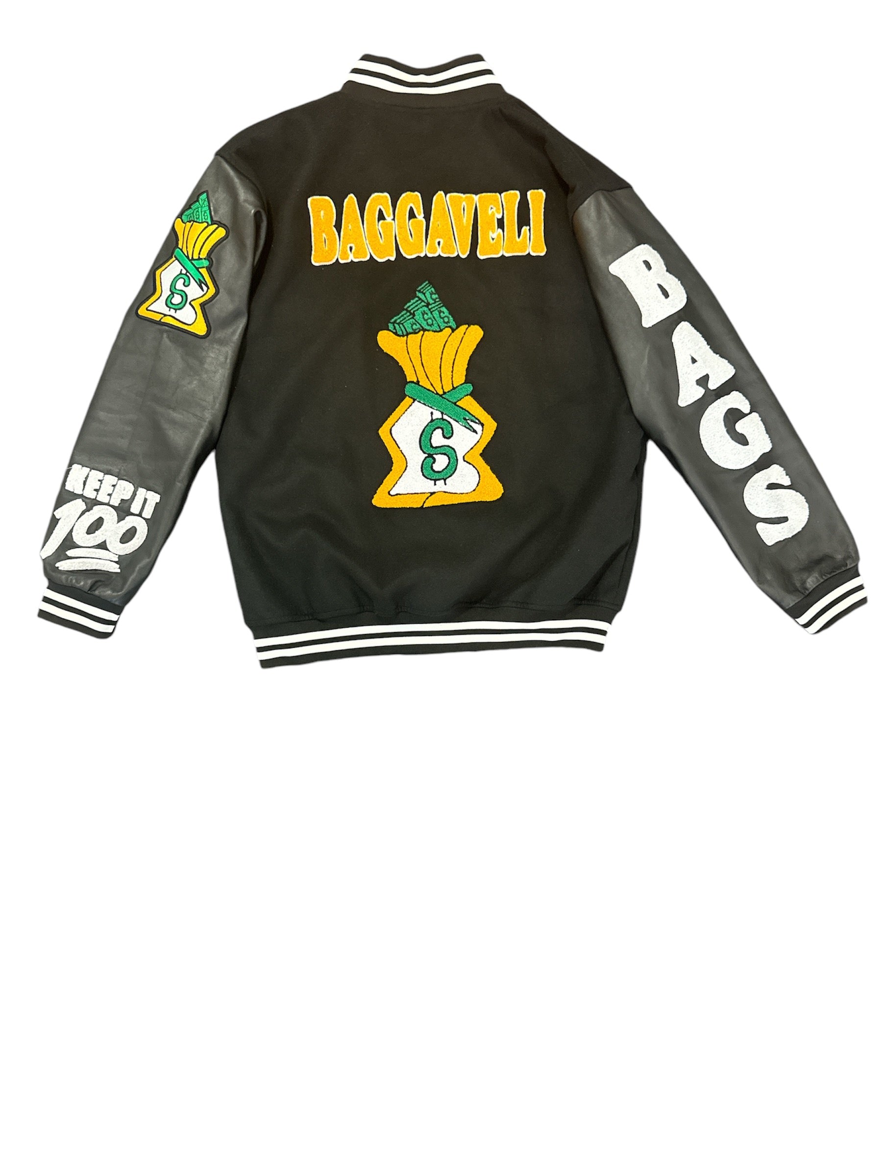 Black and Gold Varsity Jacket