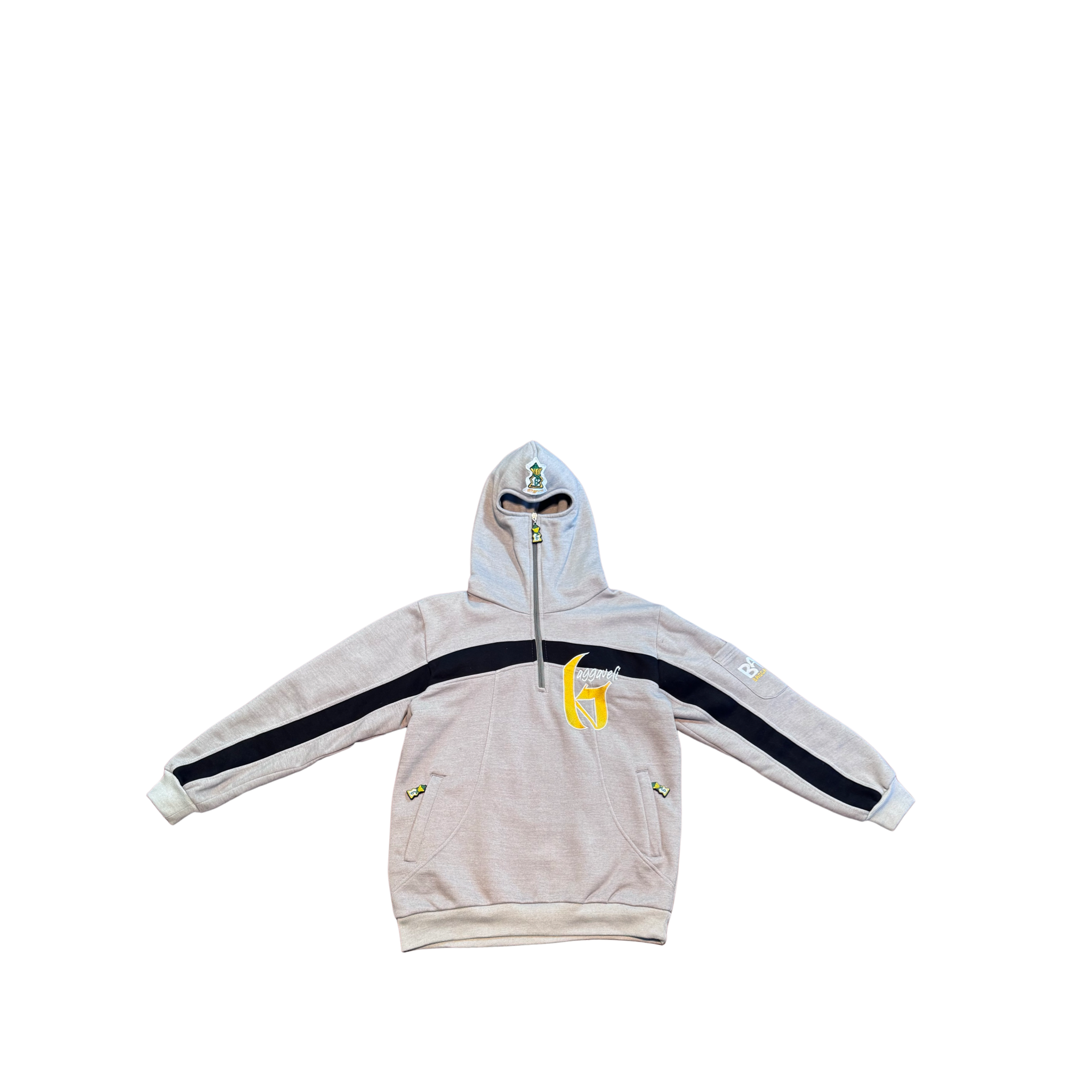 Baggaveli half zip grey shiesty hoodie