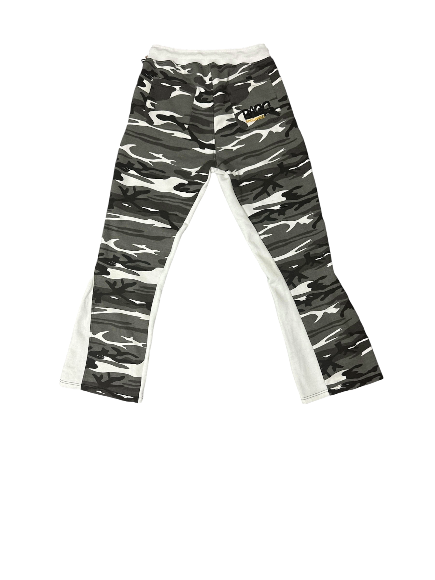 Black and White Camel Flare Sweatpants